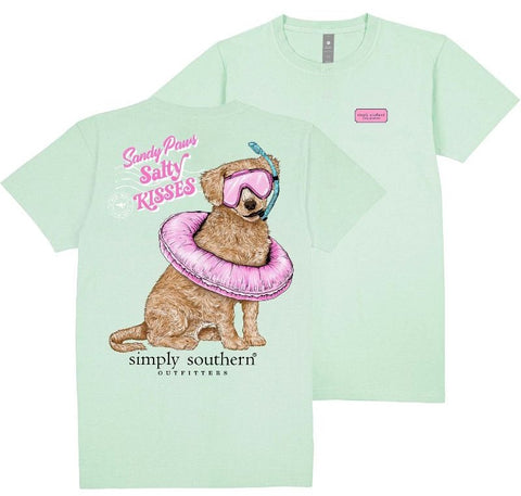 Sandy Paws Salty Kisses - Dog - Snorkel - SS - S25 - Adult T-Shirt