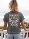 She Believed She Could So She Did - Floral - SS - S24 - Adult T-Shirt