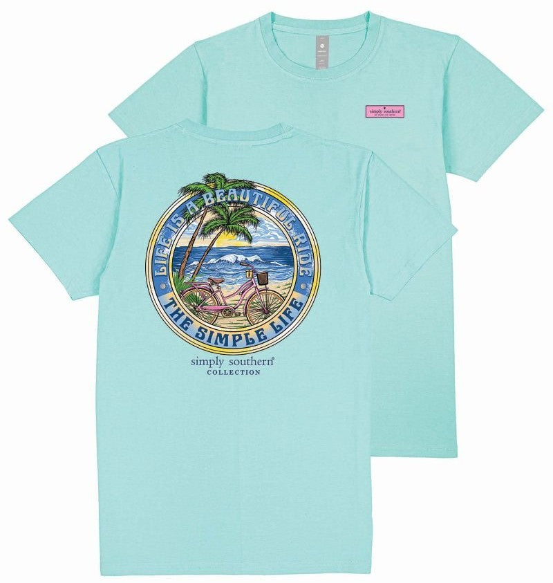 Life is A Beautiful Ride - The Simple Life - Ocean - Beach - Bicycle - S25 - SS - YOUTH T-Shirt