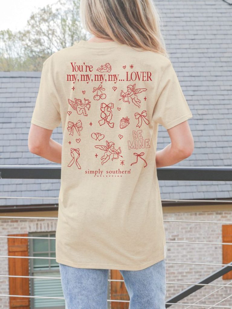 You're My, My, My My Lover - Cupid - Hearts - Be Mine - Strawberries - Bows - Valentine - SS - S25 - Adult T-Shirt