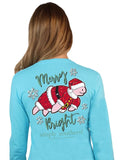 Turtle Santa - Merry Bright - Track Turtle - SS - F23 - Adult Long Sleeve