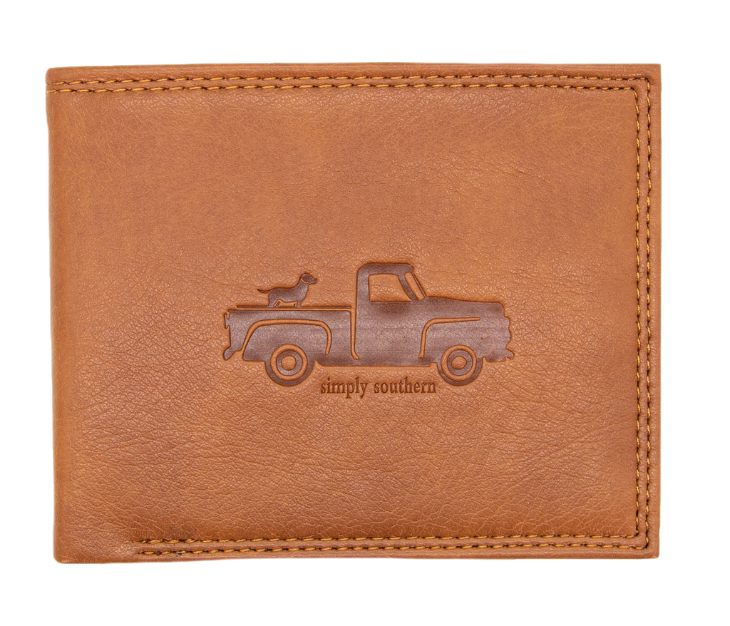 Guys Leather Wallet - SS - Simply Southern