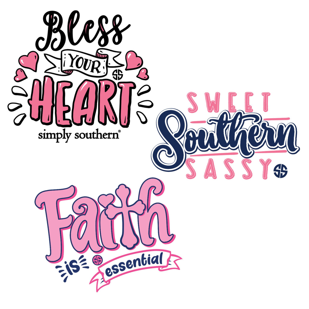 Decals 3 Pack - SS - S21 - Simply Southern