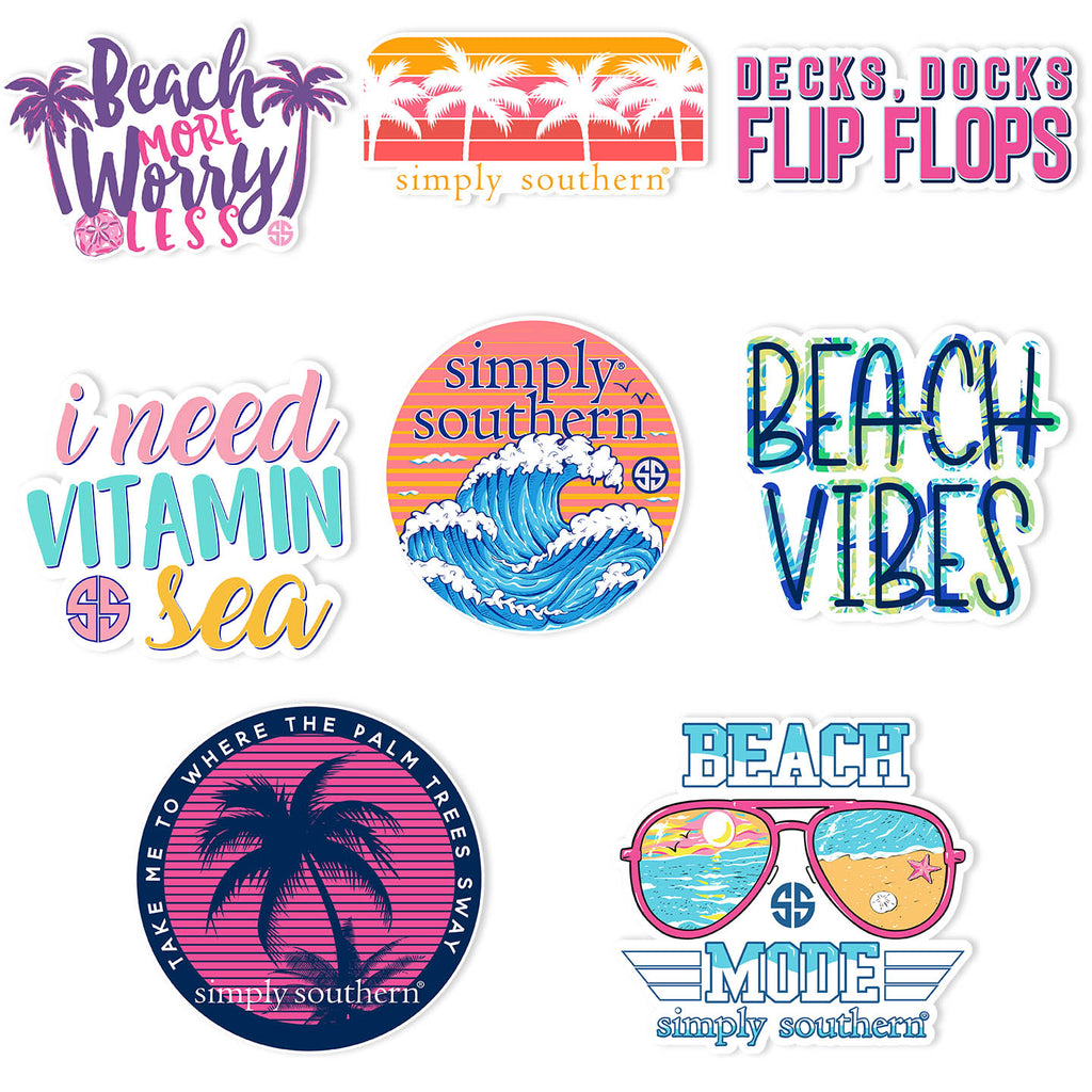 Decals 2 Pack With 6 Mini Stickers - SS - S21 - Simply Southern