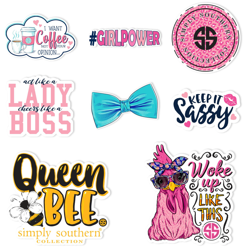 Decals 2 Pack With 6 Mini Stickers - SS - S21 - Simply Southern