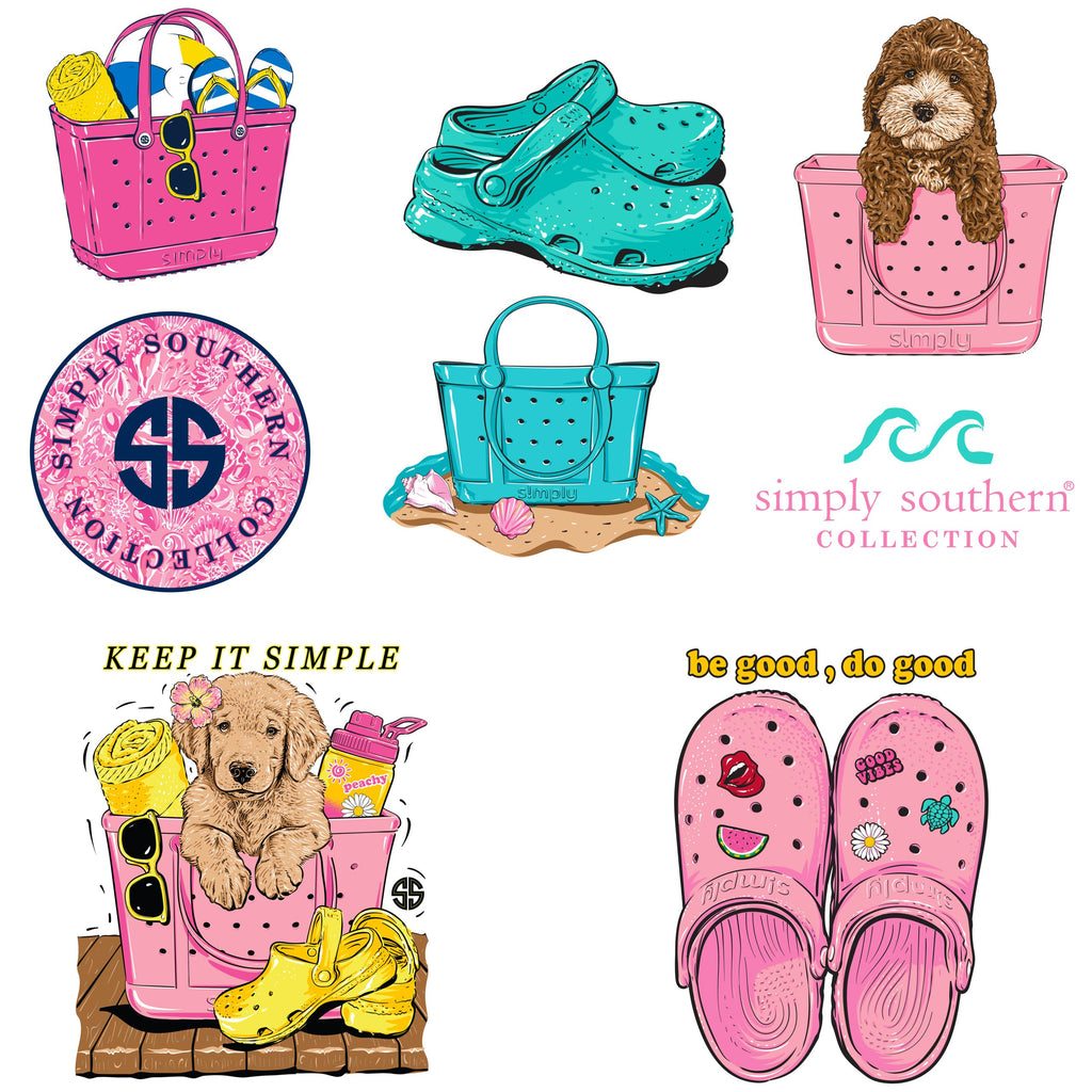 Decals 2 Pack With 6 Mini Stickers - SS - S21 - Simply Southern