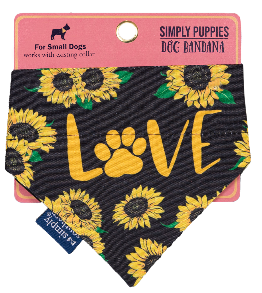 Dog Bandana - Love - Sunflower - F20 - Simply Southern