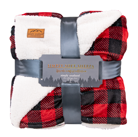 Simply Soft Sherpa Blanket - SS - F21 - Simply Southern