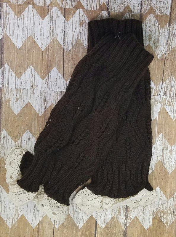 Lace Boot Cuffs - Black