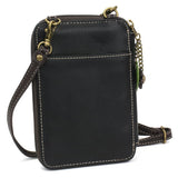 Wallet Crossbody - Sunflower Black - Vegan Leather - Chala