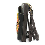 Wallet Crossbody - Sunflower Black - Vegan Leather - Chala