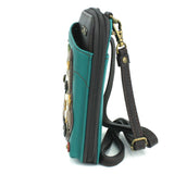 Wallet Crossbody - Sloth Turquoise - Vegan Leather - Chala