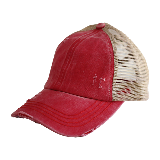 C.C crisscross distressed hat