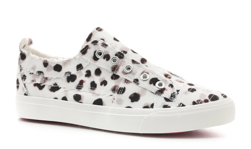 Babalu - Black/White Dots Cow Canvas Shoes - Corkys