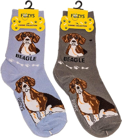 Graphic Adult Socks - Foozy - Beagle