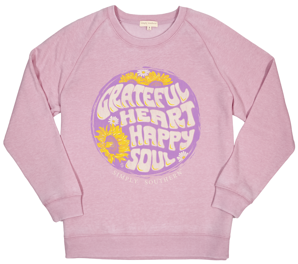 Grateful Heart Happy Soul - Sunflower - SS - F22 - Adult Crew