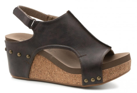 Carley Chocolate Smooth Sandal - Boutique by Corkys