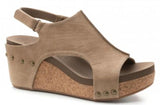 Carley Taupe Smooth Sandal - Boutique by Corkys