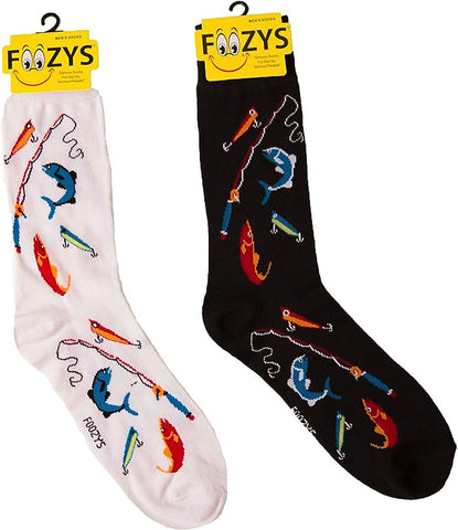 Graphic Adult Socks - Foozy - Fly Fishing