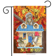 Welcome to the Nuthouse - Garden Flag