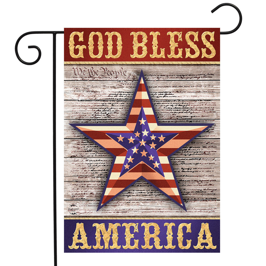 God Bless America Star - Garden Flag