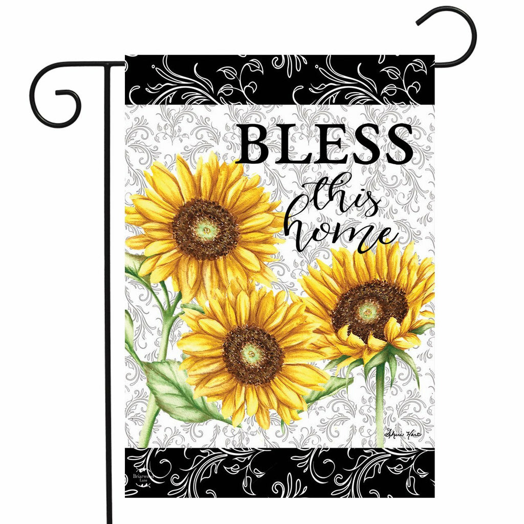 Bless This Home Sunflowers - Garden Flag