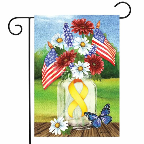 Support Our Troops Mason Jar - Garden Flag