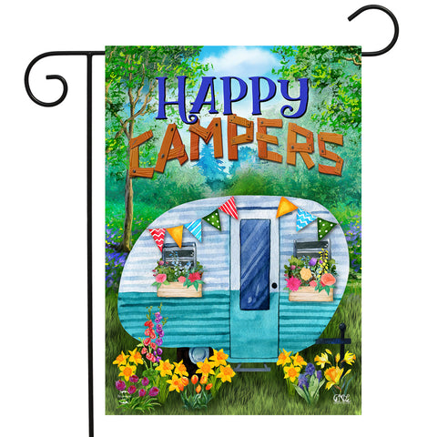 Spring Happy Campers Floral - Garden Flag