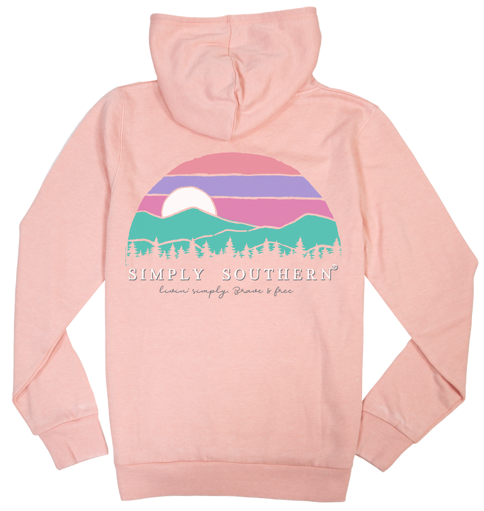 Sunset - Livin Simply Brave and Free - SS - F22 - Adult Hoodie