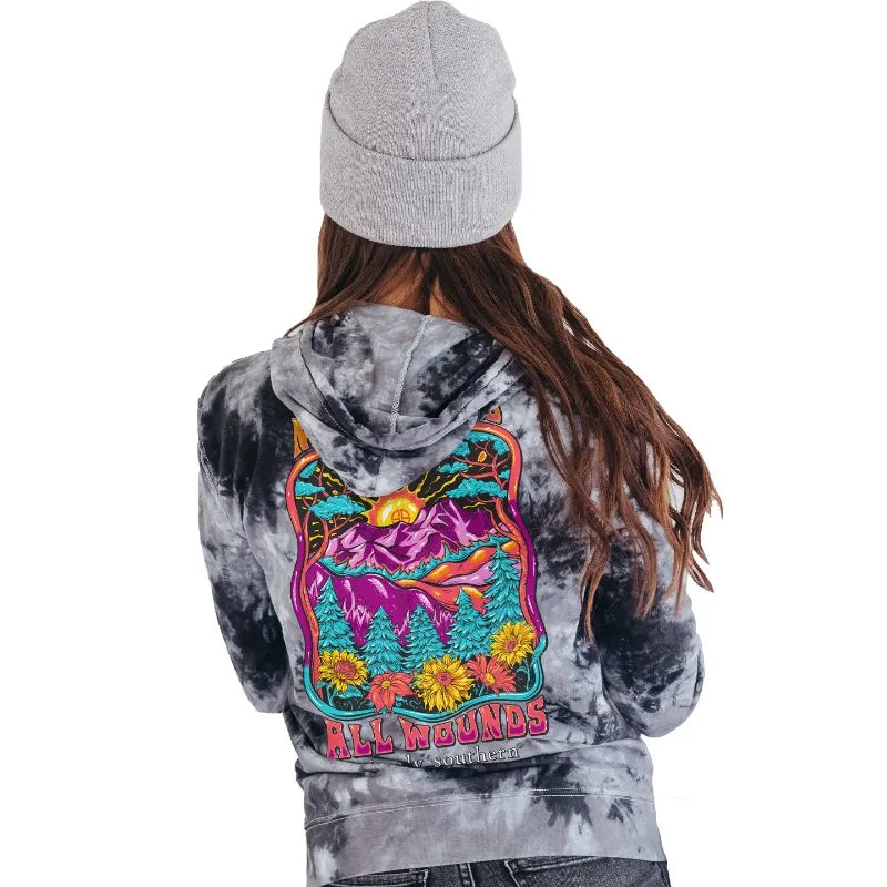 Nature Cures All Wounds - Tie Dye - SS - S22 - Adult Hoodie