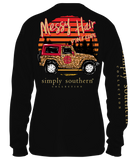 Messy Hair Don't Care - Jeep - SS - F21 - YOUTH Long Sleeve