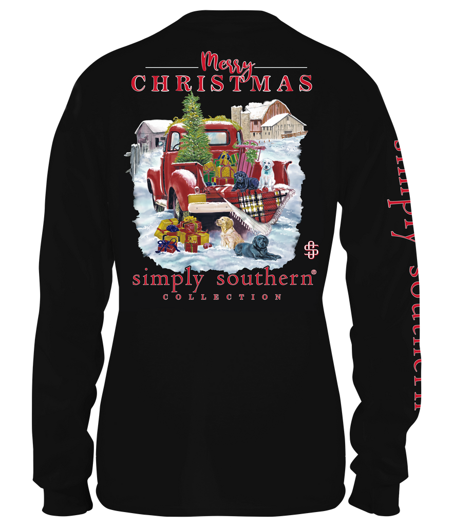 Farm - Merry Christmas - Red Truck - SS - F22 - Adult Long Sleeve