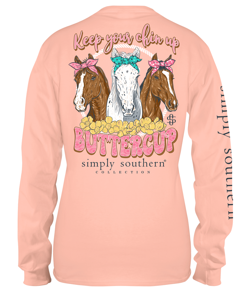 Keep Your Chin Up Buttercup - Horses - SS - F22 - Adult Long Sleeve