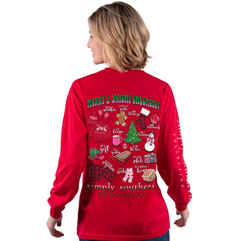 Merry & Bright Checklist - Christmas - SS - F22 - Adult Long Sleeve