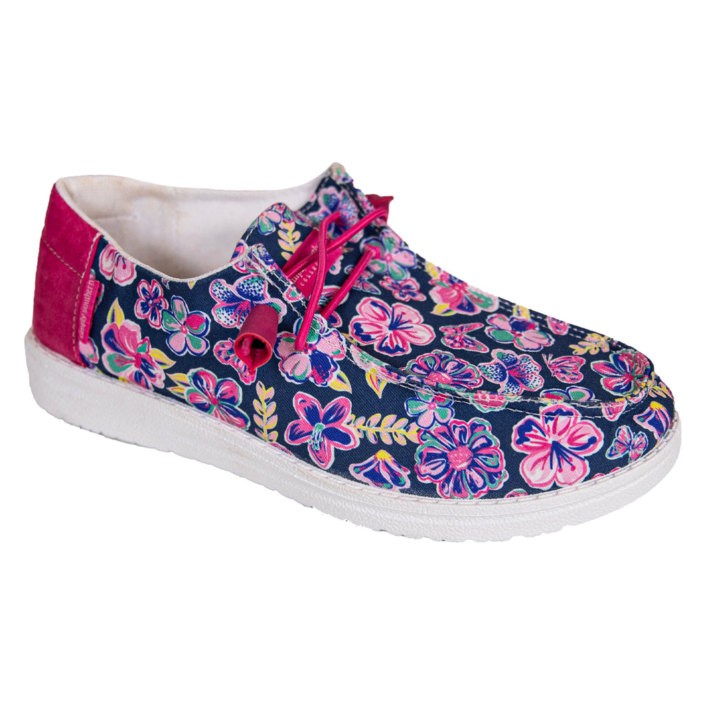Slip On Shoes - Butterfly Floral - S21 - Simply Southern