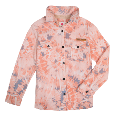 Shacket - Shirt - Swirl Peach Tie Dye - F21 - Simply Southern