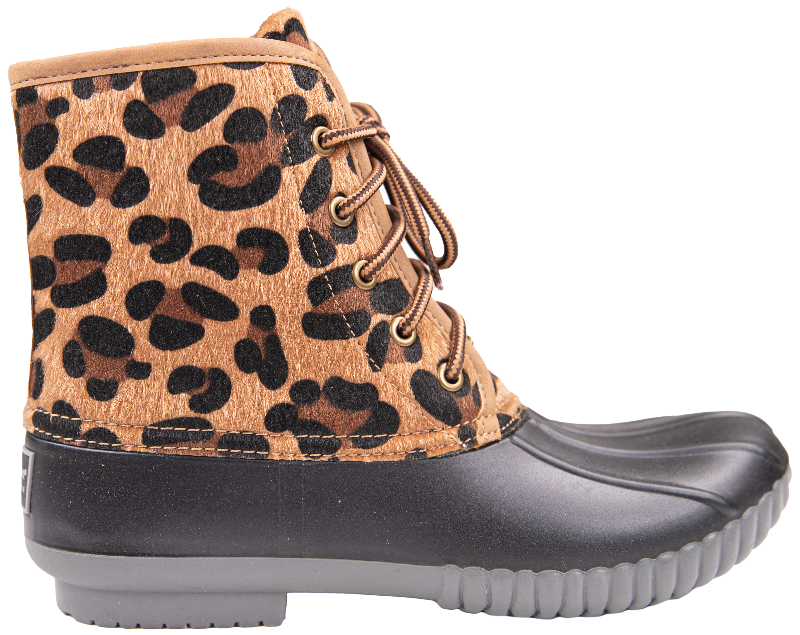 Rain Boots Lace Up - Leopard Spot - F22 - Simply Southern