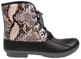 Rain Boots Lace Up - Snake Print - F22 - Simply Southern