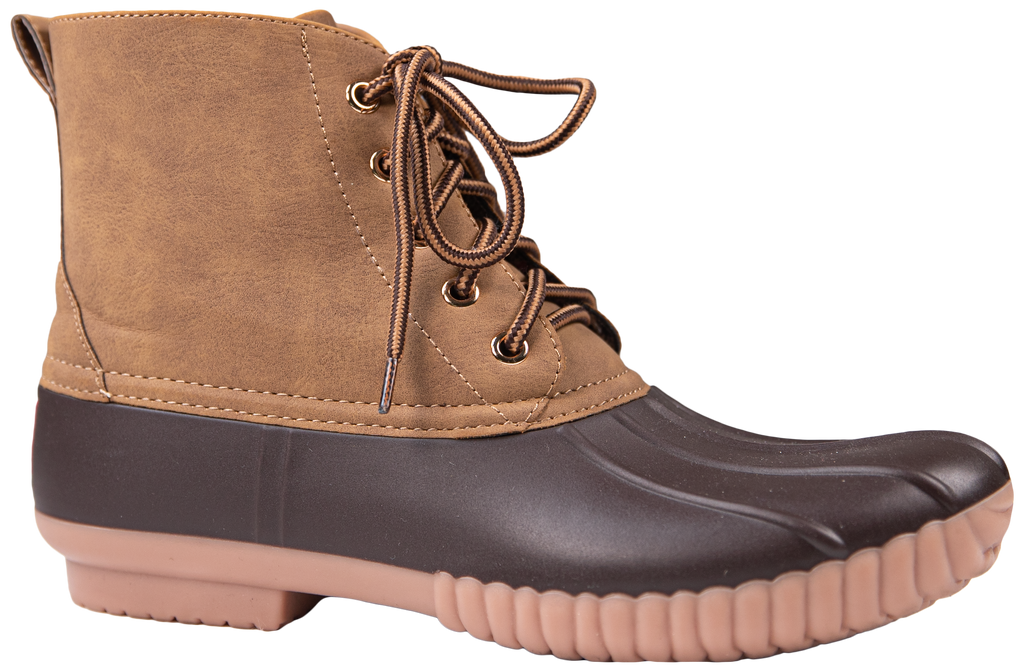 Rain Boots Lace Up - Suede Brown - F22 - Simply Southern