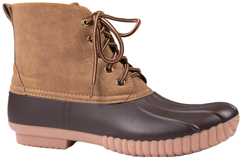 Rain Boots Lace Up - Suede Brown - F22 - Simply Southern