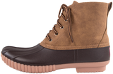 Rain Boots Lace Up - Suede Brown - F22 - Simply Southern