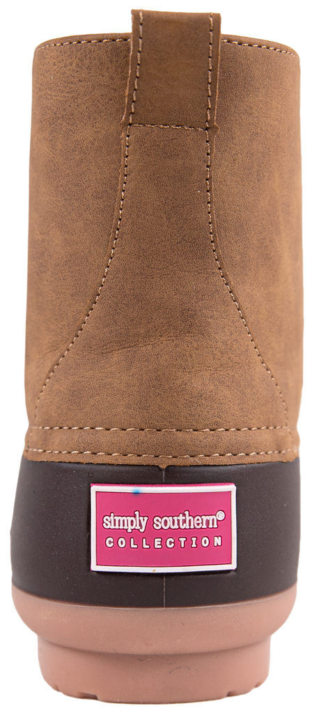 Rain Boots Lace Up - Suede Brown - F22 - Simply Southern