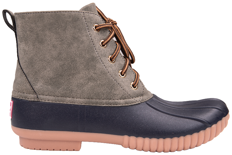 Rain Boots Lace Up - Suede Grey - F22 - Simply Southern