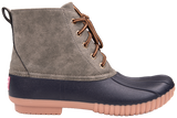 Rain Boots Lace Up - Suede Grey - F22 - Simply Southern