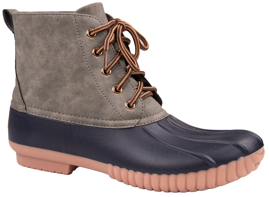 Rain Boots Lace Up - Suede Grey - F22 - Simply Southern