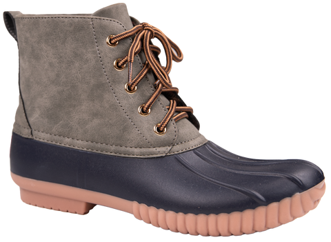 Rain Boots Lace Up - Suede Grey - F22 - Simply Southern