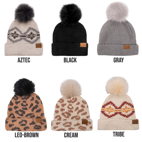 Fuzzy Beanie - F22 - Simply Southern