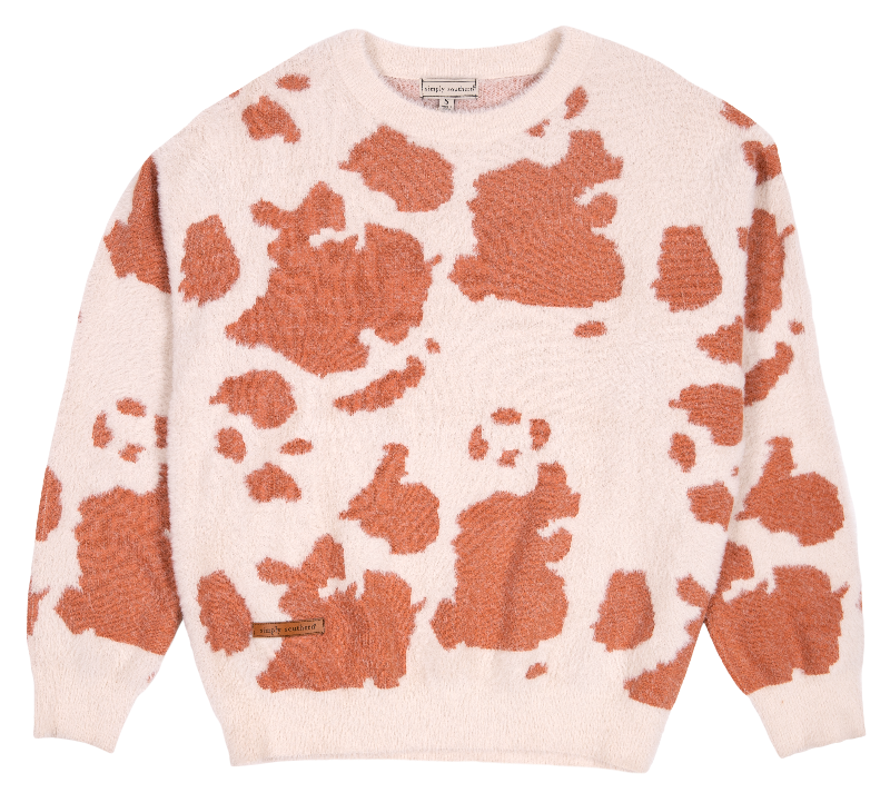 Fuzzy Sweater - Cow - F22 - Simply Southern