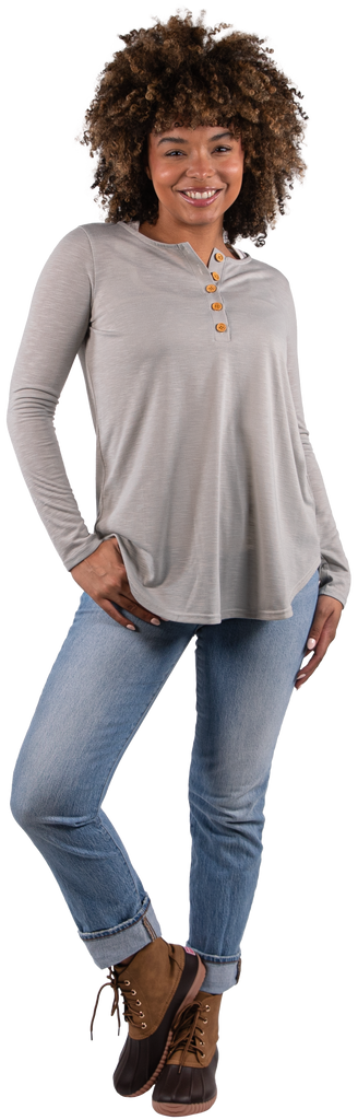 Henley - Gray - SS - F22 - Adult Top