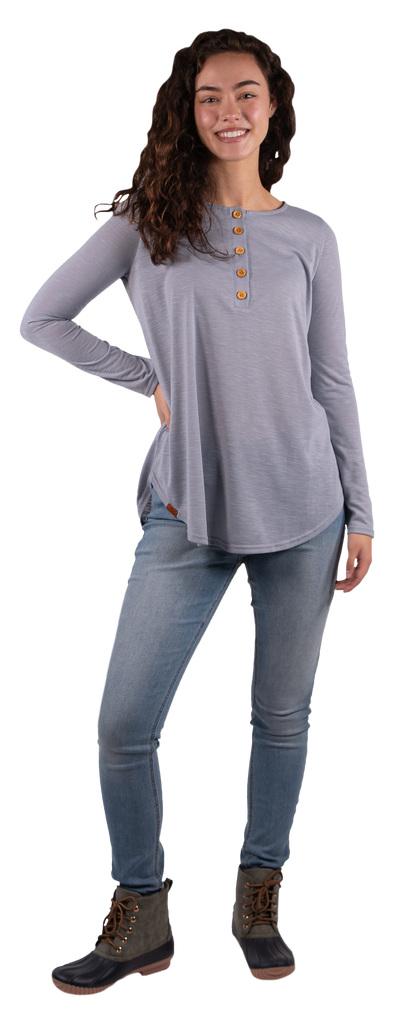 Henley - Stone - SS - F22 - Adult Top